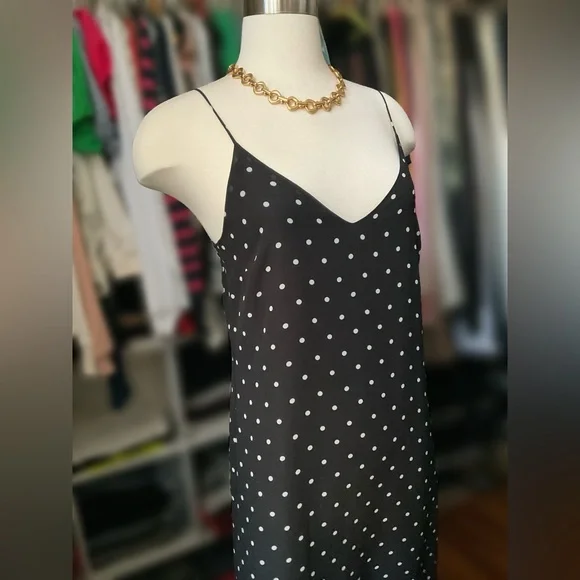 Polka Dot Midi / Slip Dress - Picture 1 of 5